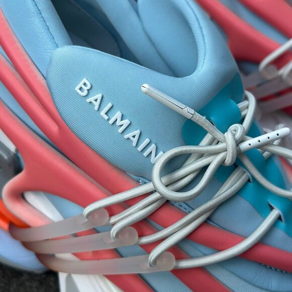 Balmain Blue And Pink Unicorn Sneakers - Picture 6 of 9